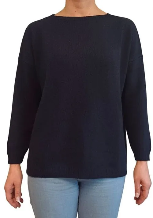Women's Boat Neck Sweater in Reclaimed Cashmere