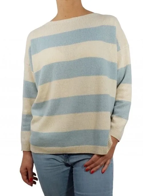 Women's Boat Neck Sweater in Reclaimed Cashmere