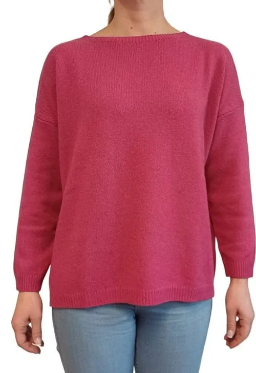 Women's Boat Neck Sweater in Reclaimed Cashmere