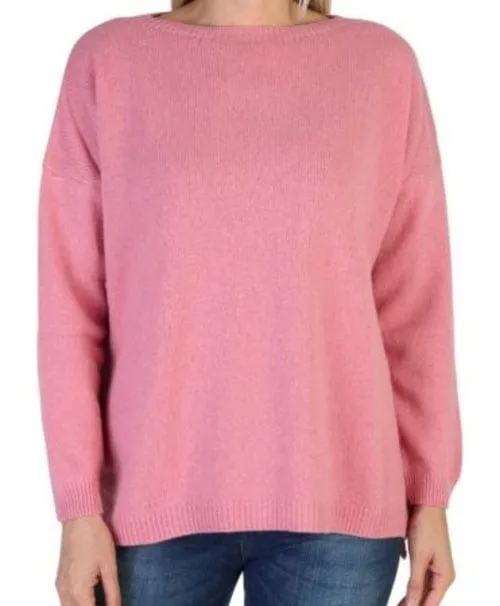 Women's Boat Neck Sweater in Reclaimed Cashmere