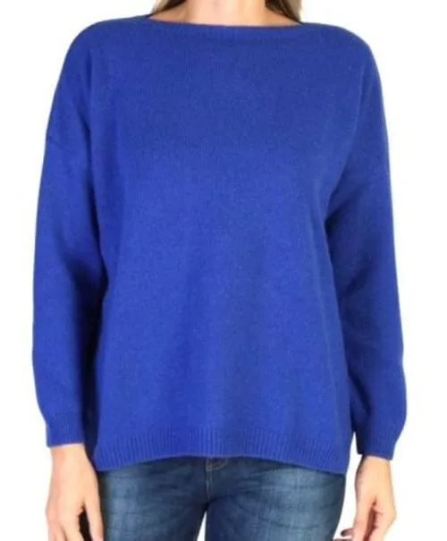 Women's Boat Neck Sweater in Reclaimed Cashmere