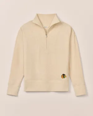 Women's Chicago Blackhawks Taylor Drop Shoulder Cotton 1/4 Zip