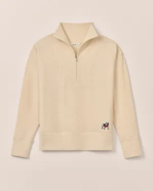 Women's Georgia Taylor Drop Shoulder Cotton 1/4 Zip - Dawgs Logo