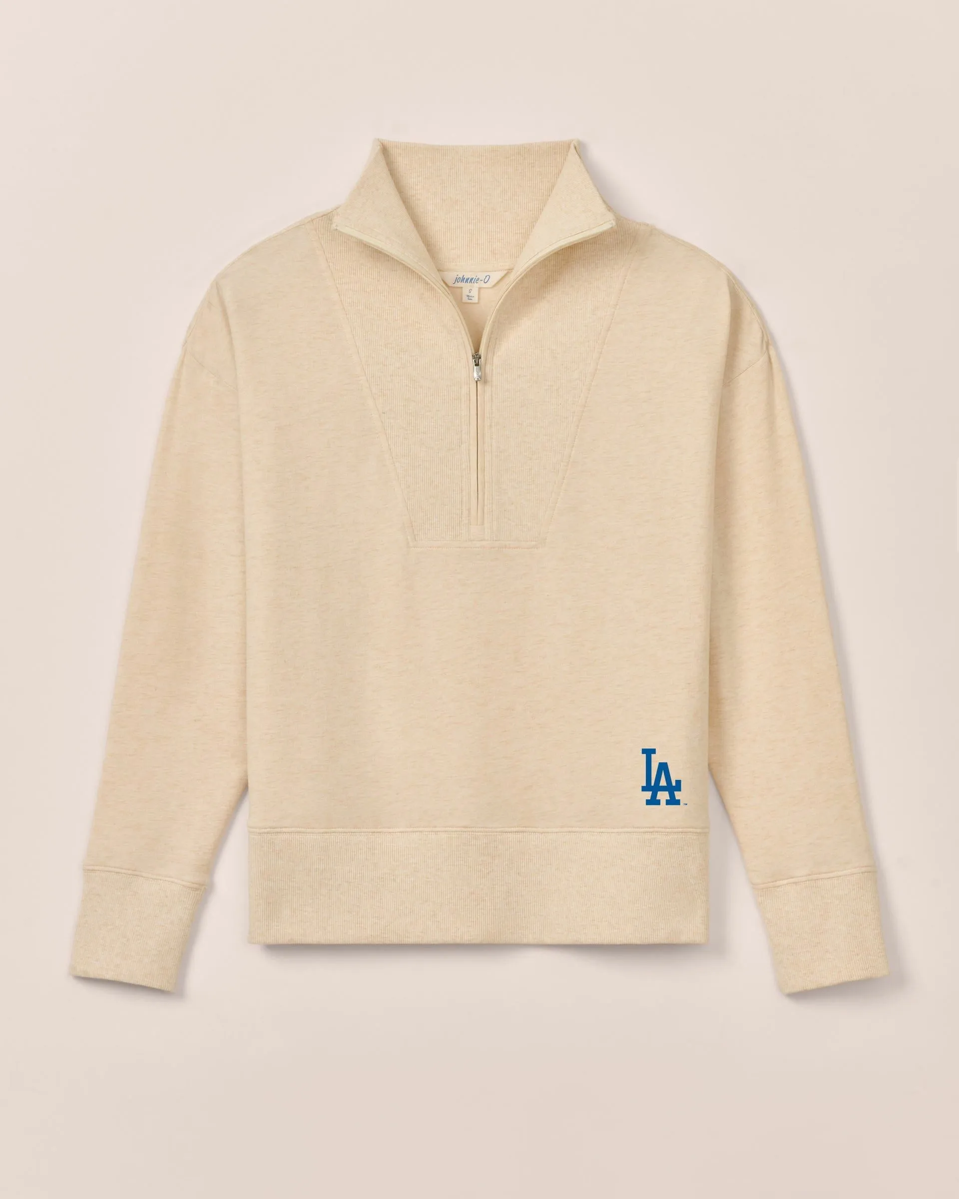 Women's Los Angeles Dodgers Taylor Drop Shoulder Cotton 1/4 Zip