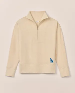 Women's Los Angeles Dodgers Taylor Drop Shoulder Cotton 1/4 Zip