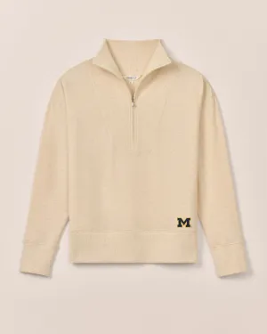Women's Michigan Taylor Drop Shoulder Cotton 1/4 Zip