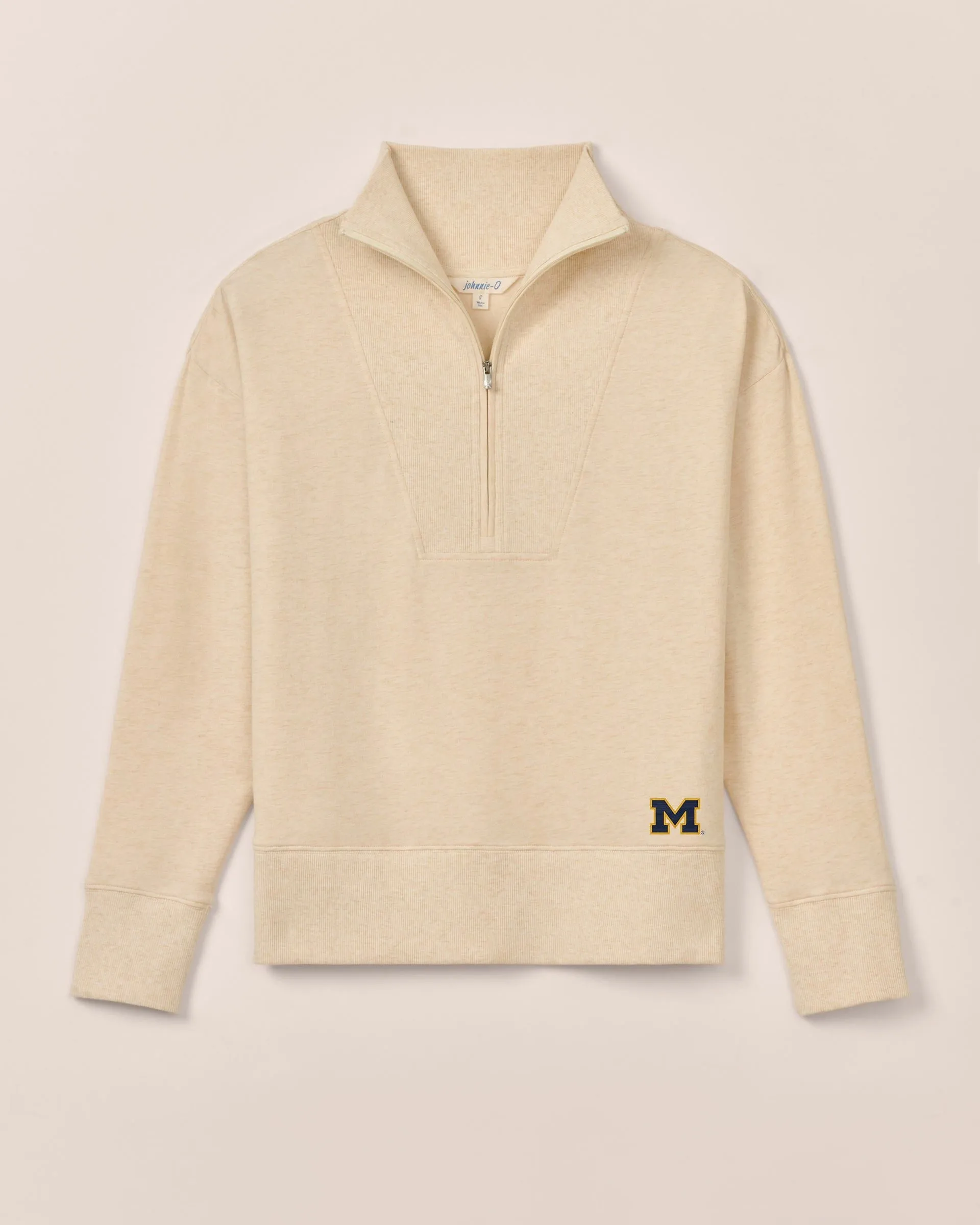 Women's Michigan Taylor Drop Shoulder Cotton 1/4 Zip