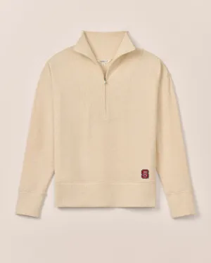 Women's NC State Taylor Drop Shoulder Cotton 1/4 Zip - Wolf Logo