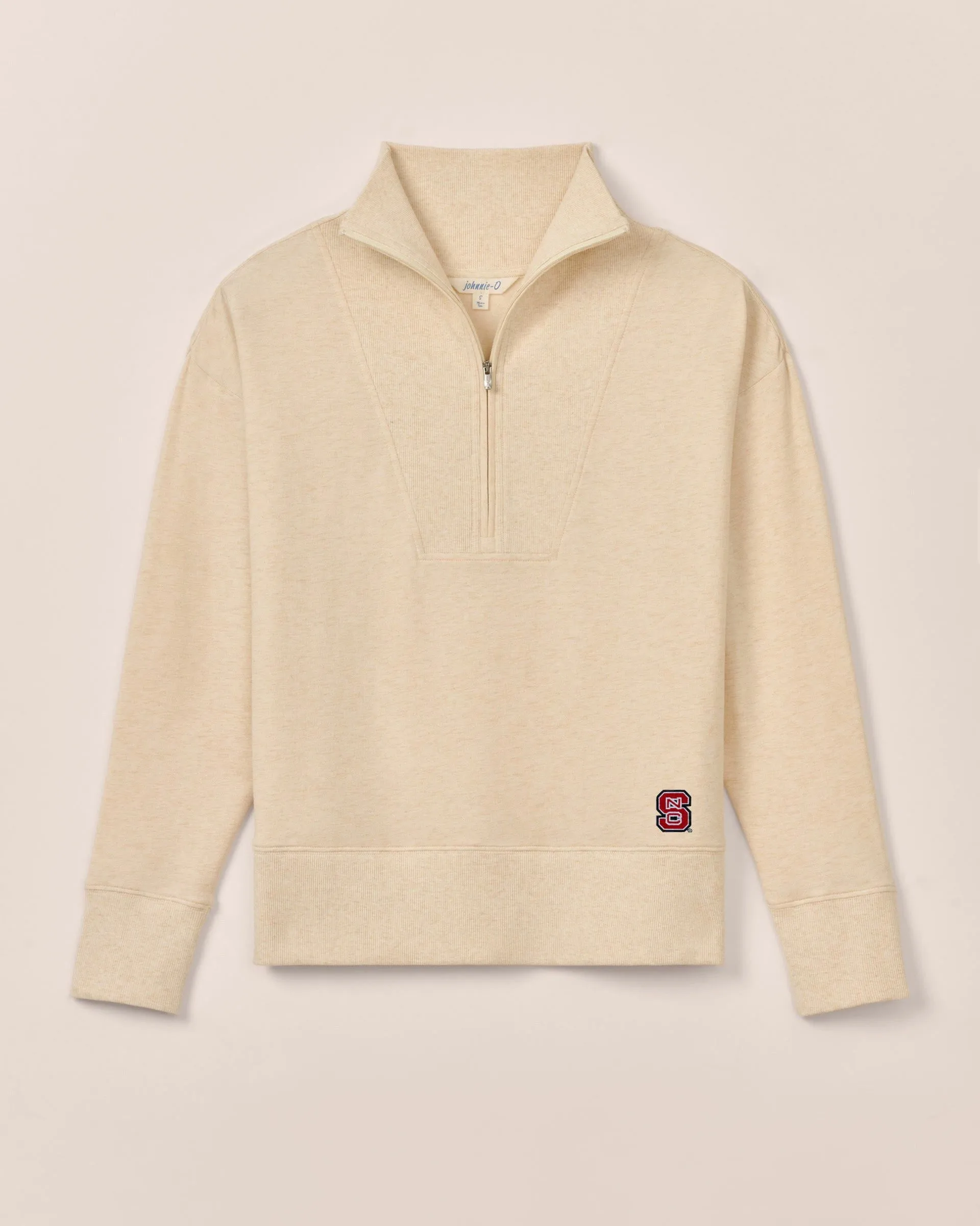 Women's NC State Taylor Drop Shoulder Cotton 1/4 Zip - Wolf Logo