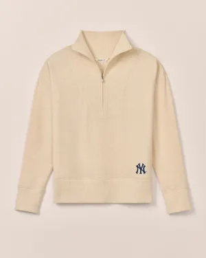 Women's New York Yankees Taylor Drop Shoulder Cotton 1/4 Zip