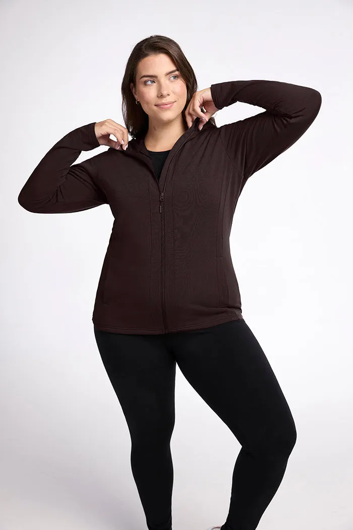 Zoey Zip Up Hoodie • Final Sale Deals! - French Roast